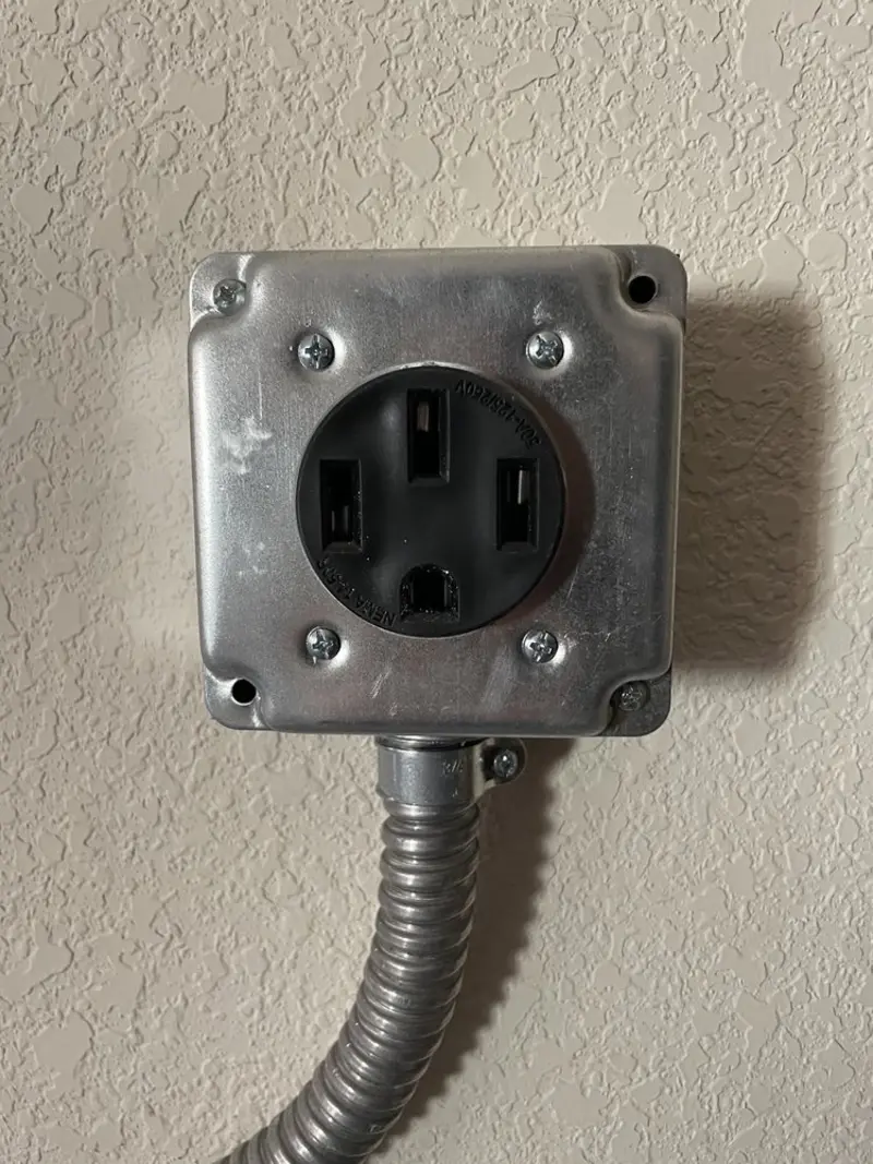 NEMA 14-50 outlet installed for Smart Home Electrical in Marcellus